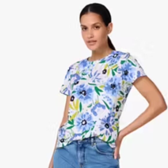 kate spade All Over Floral Print Tee S NWT - Picture 1 of 7